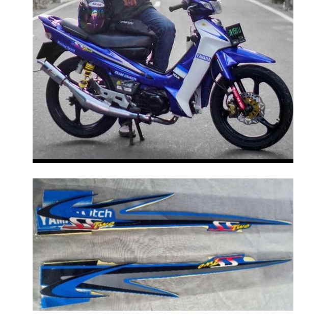 STIKER STRIPING FIZ R SS TWO BIRU