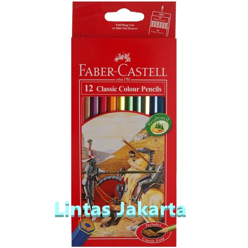 Pensil Warna 12 Warna Merk Faber Castell Classic ( Isi 12 pcs )