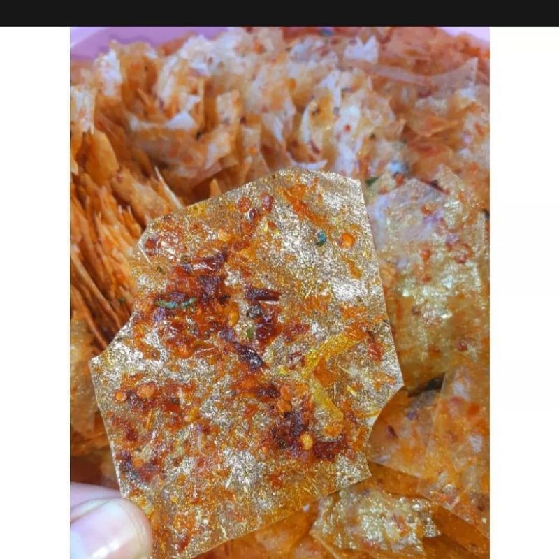 

Keripik kaca cabe merah daun jeruk