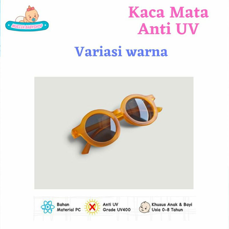 Kacamata Anak 1-8 tahun Hitam Anti UV-Yellow