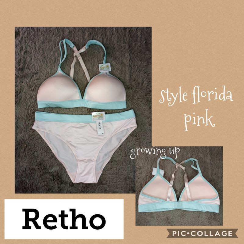 Bra + panty florida pink retho