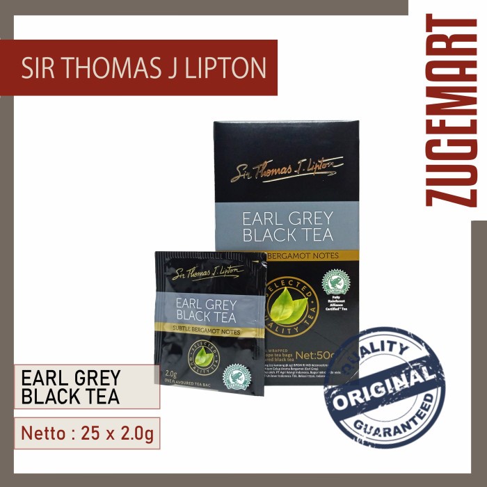 

(BISA COD) Sir Thomas Lipton Earl Grey Black Tea Sir Thomas J. Lipton / Teh Celup