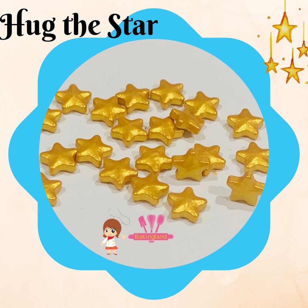 

Sprinkle conveti hug the star hiasan kue