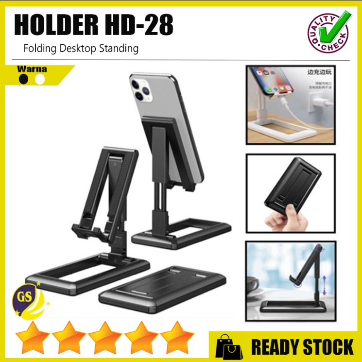 Folding Phone Holder HP Meja Desktop Stand Dudukan Universal HD-28