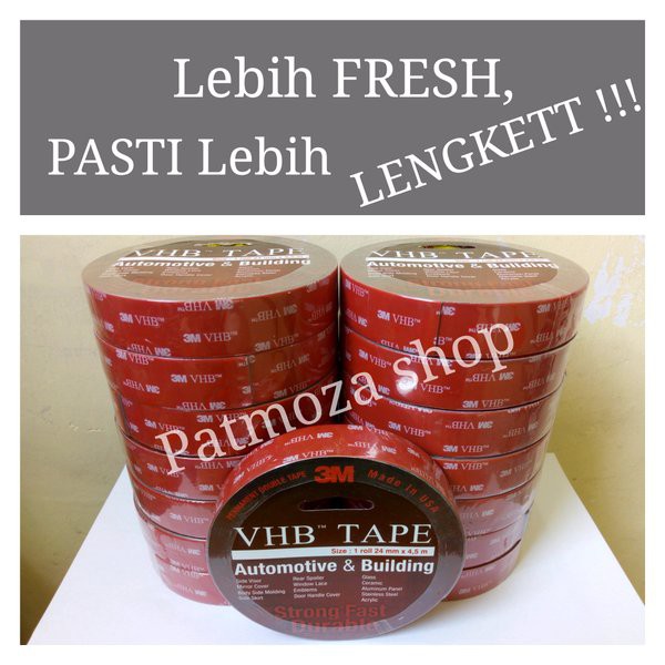 

Baru - Perekat 3M ORiGINAL VHB Besar 24mm x 4.5 m