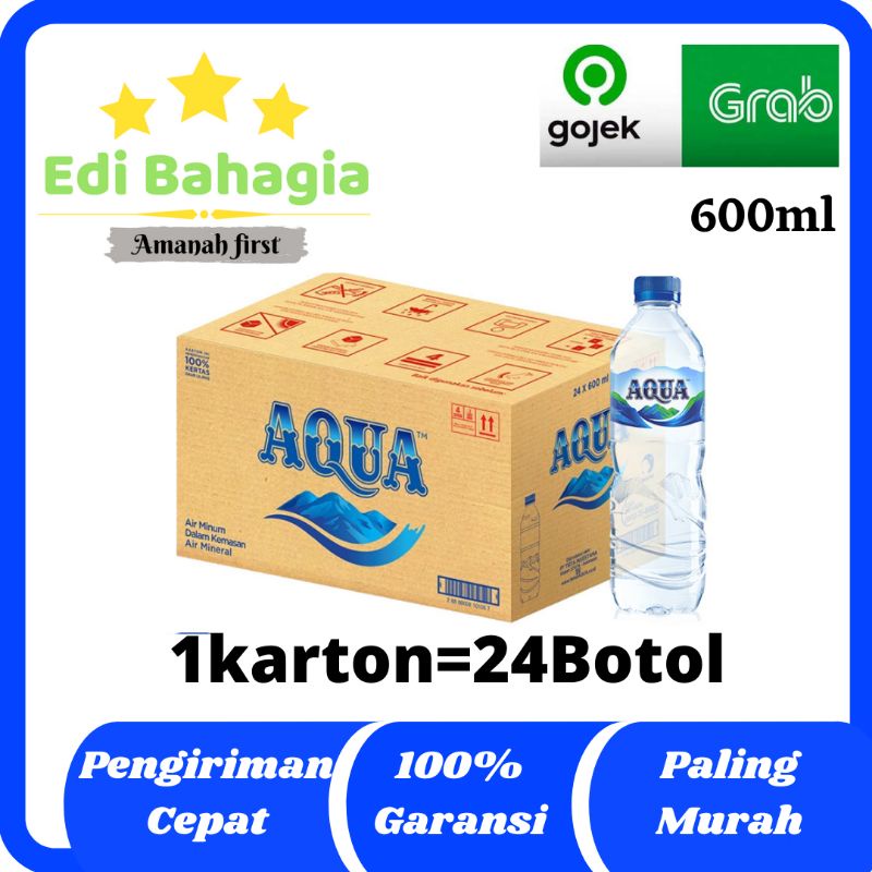 AIR MINERAL AQUA BOTOL 600 ML 1 DUS