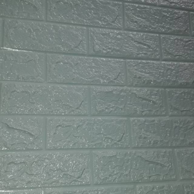 Wallpaper Stiker Foam 3D Biru Muda