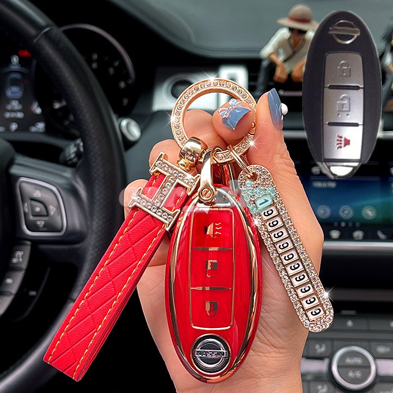 Casing Kunci Remote Mobil Bahan TPU Untuk Nissan Qashqai Juke J10 J11 X-Trail T32 T31