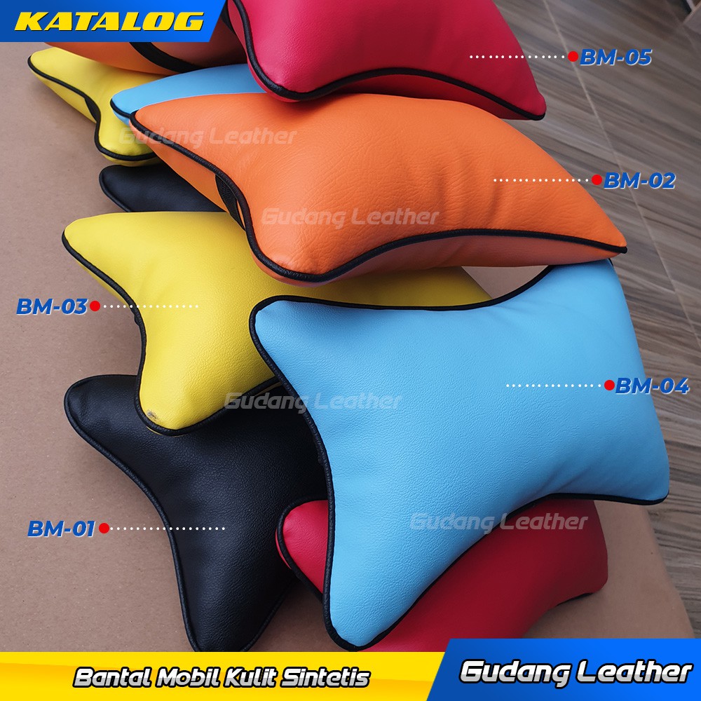 Bantal Mobil Kulit Anti Baper - Merah