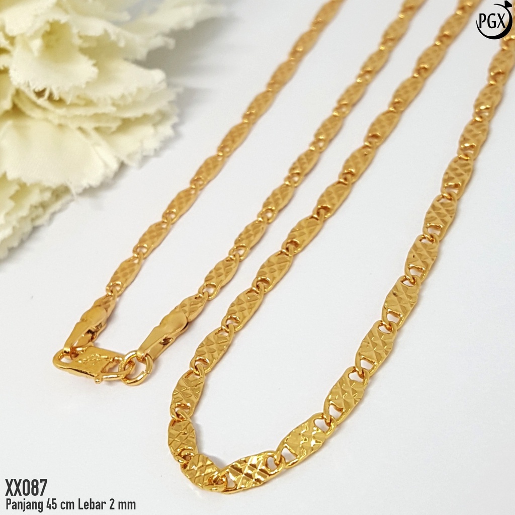 PGX Kalung Pria Wanita Xuping Perhiasan Lapis Emas Aksesoris Fashion Premium - XX087