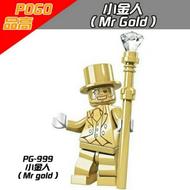 Lego minifigure Mr. Gold pogo 999