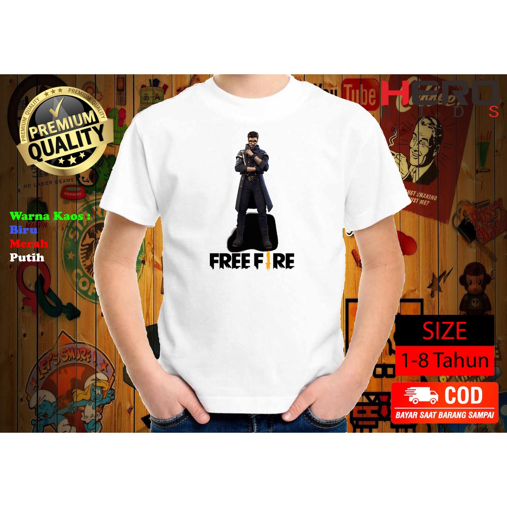 Kaos Baju Anak Laki-Laki Free Fire