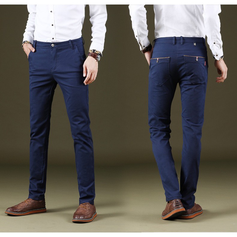 CELANA CINO Panjang Pria KERJAHARIAN Santai Casual Formal Hitam Abu Cream Navy Size 28-36