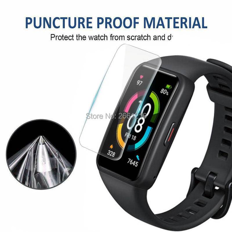 3pcs Film Hydrogel Pelindung Layar Transparan Untuk Huawei Honor band 6 5 4 3 Pro watch D fit 6 5 4