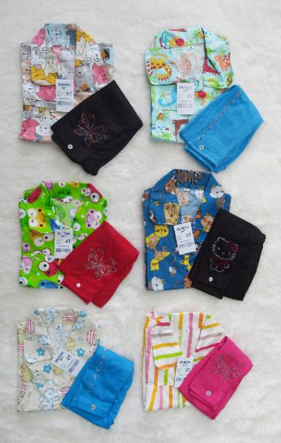 SETELAN ANAK TUNIK PILIH MOTIF 1 sampai 6 tahun ( BAJU + CELANA )