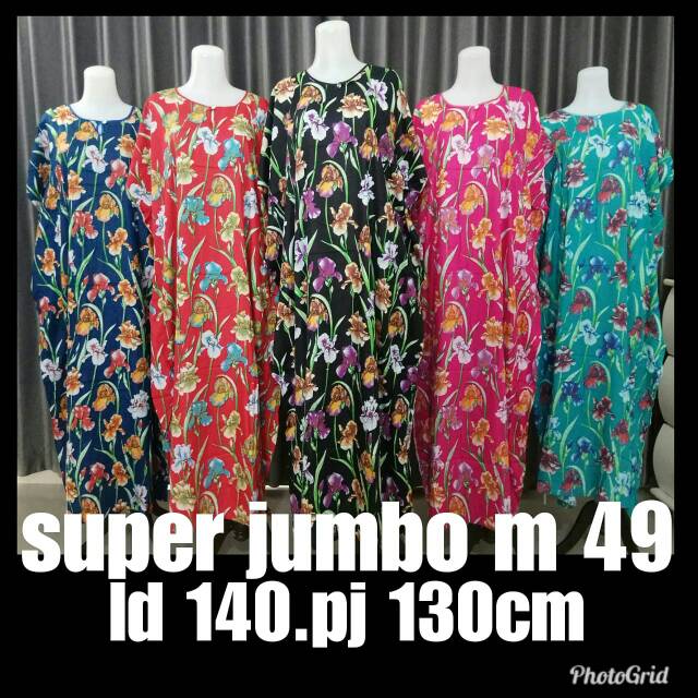 LONGDRESS SUPER JUMBO MURAH GROSIR BATIK PRODUSEN DASTER DAN MUKENA BELI HARUS 5 WARNA