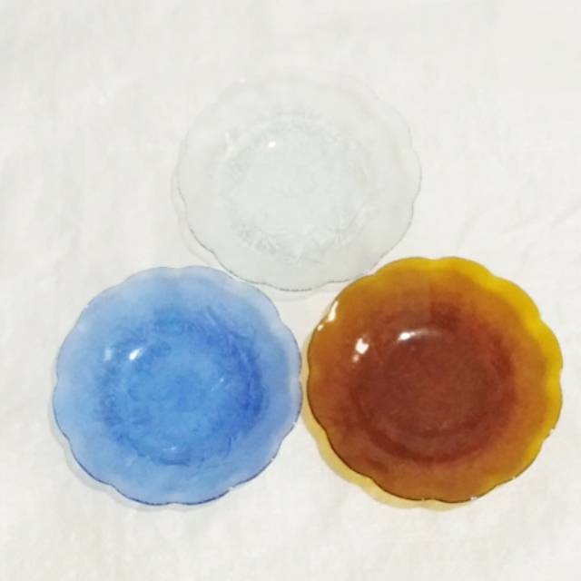 Piring Beling 1lusin (12pc)/piring tatakan/piring transfaran /piring murah/piring kaca