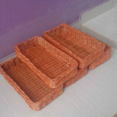 keranjang rotan nampan buah parcel dan sovenir murah 35 X 18 X 7 cm