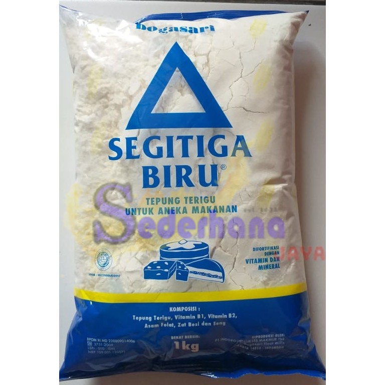 

Tepung Bogasari-Tepung Terigu Segitiga Biru/ Tepung Protein Sedang Kemasan