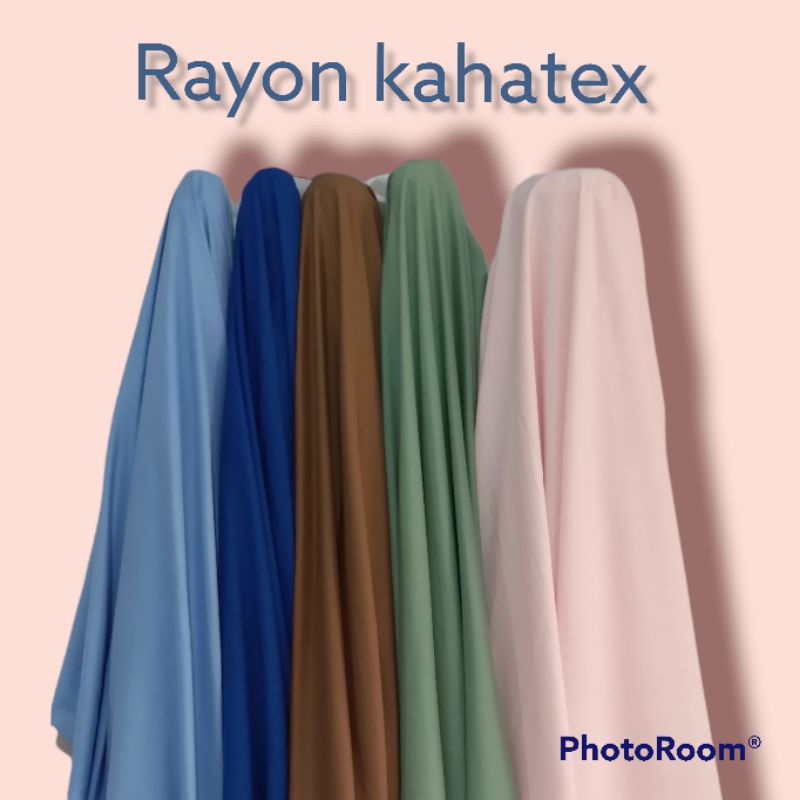 BAHAN Katun rayon KAHATEX polos/katun rayon premium (atasan,kulot,one sat,gamis,piyama)