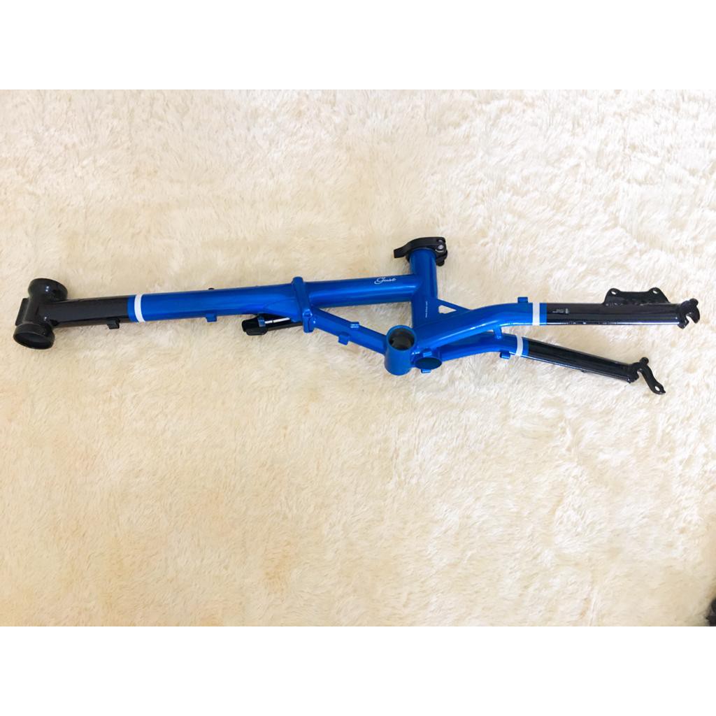 Frame Fork Fnhon Gust Wayang Sadewa Discbrake Biru Hitam Disc brake Db 16 inch Limited Fnhon Blue