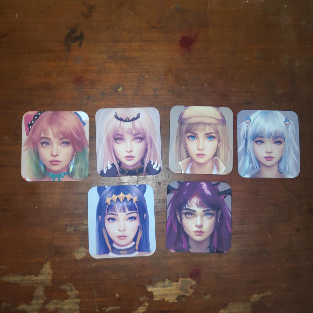 

Sticker pack Vinyl waterproof Hololive English Gen 1 and IRyS