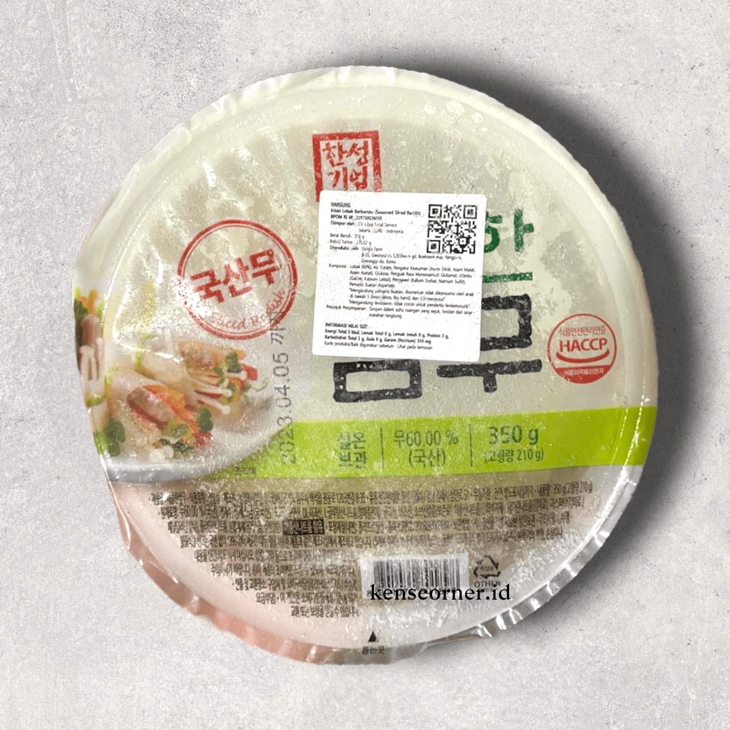 

Hansung Seasoned Sliced Radish / Irisan Lobak Berbumbu / Lobak Jepang