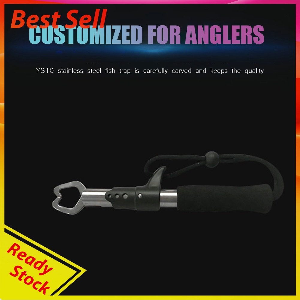 Stainless Steel Fishing Gripper Fish Grip Lip Clamp Grabber Folding Pliers