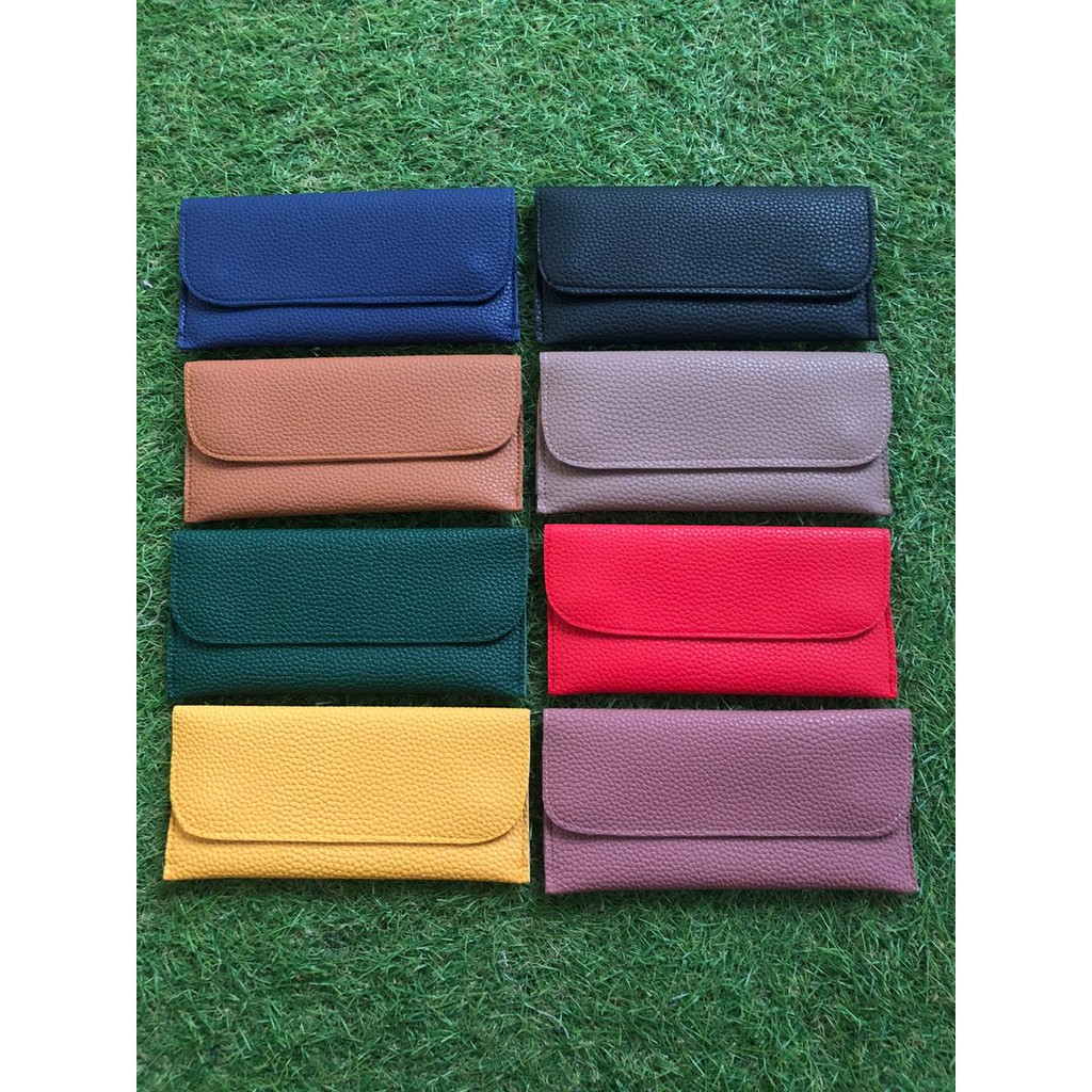 Dompet simple viral kekinian kulit sintetis premium (kulit jeruk)