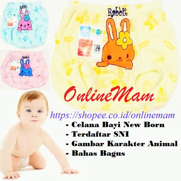 Celana Pendek Baby New Born Terdaftar SNI /  CD POP Kodok Bayi New Born NITA