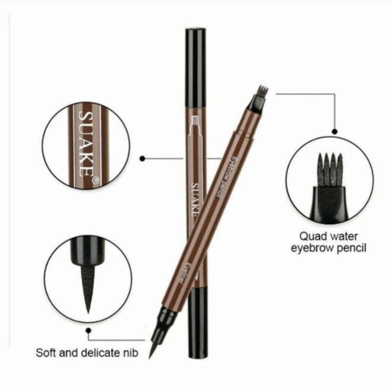 Pensil Alis Waterproof Four Tip Eyebrow Otomatis Pensil Alis Otomatis Fork Tip Eyebrow Kosmetik Mata