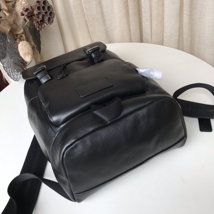 Coach Track Backpack Logo Black Bag