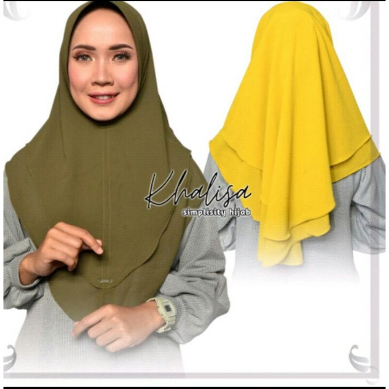Jilbab/Hijab Khimar mini 2 layer ceruty bebydoll/premium
