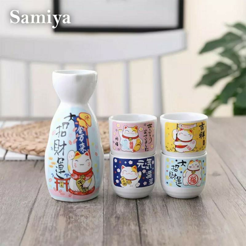 Gelas teko sake set souvenir jepang teko sake japan merchandise gelas sake jepang