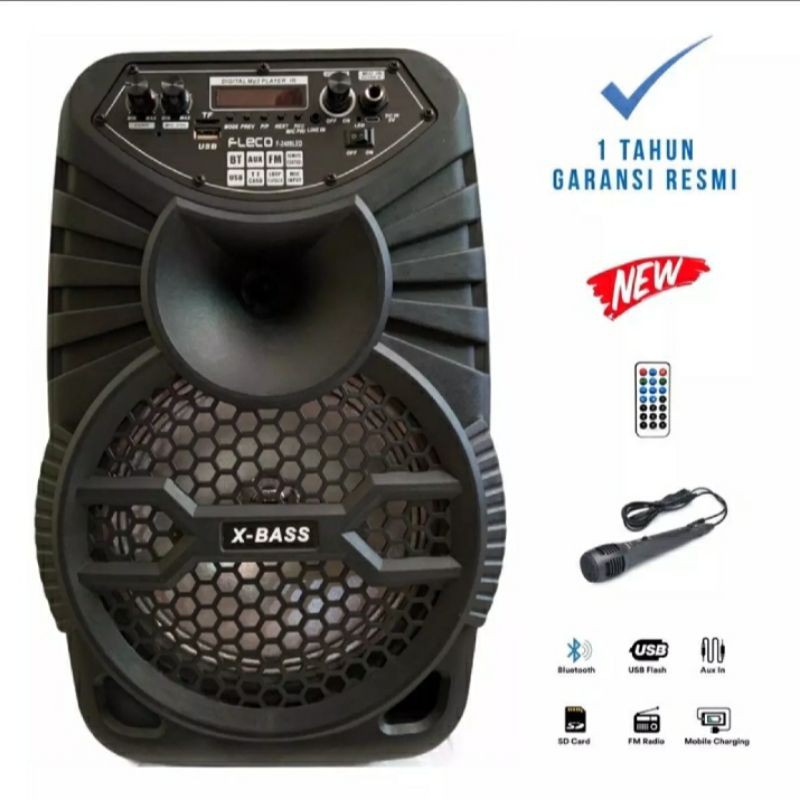 SPEAKER KARAOKE BLUETOOTH F-6608 -03-05-06-08 BONUS MIC