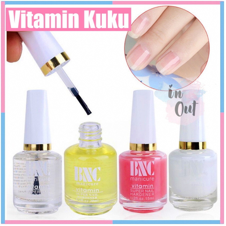 BNC Vitamin Kuku Cuticle remover / TOP Coat / Base Coat /  Cuticle oil Minyak Manicure Pedicure Nail Polish KU010