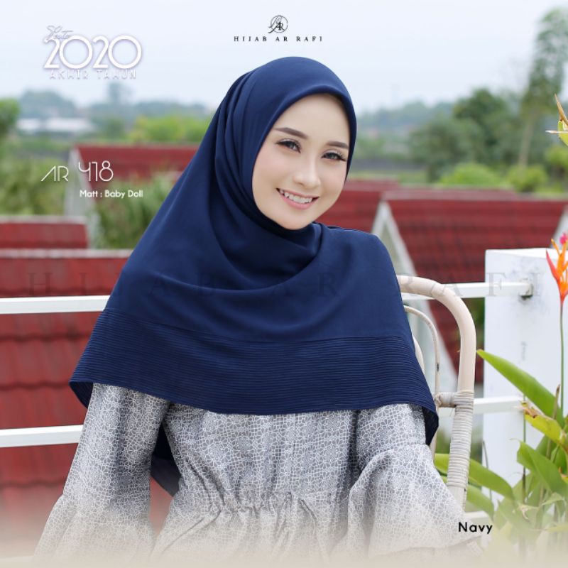 COD √ AR 418 Hijab Arrafi Segi Empat Jumbo (Anniha Collection)
