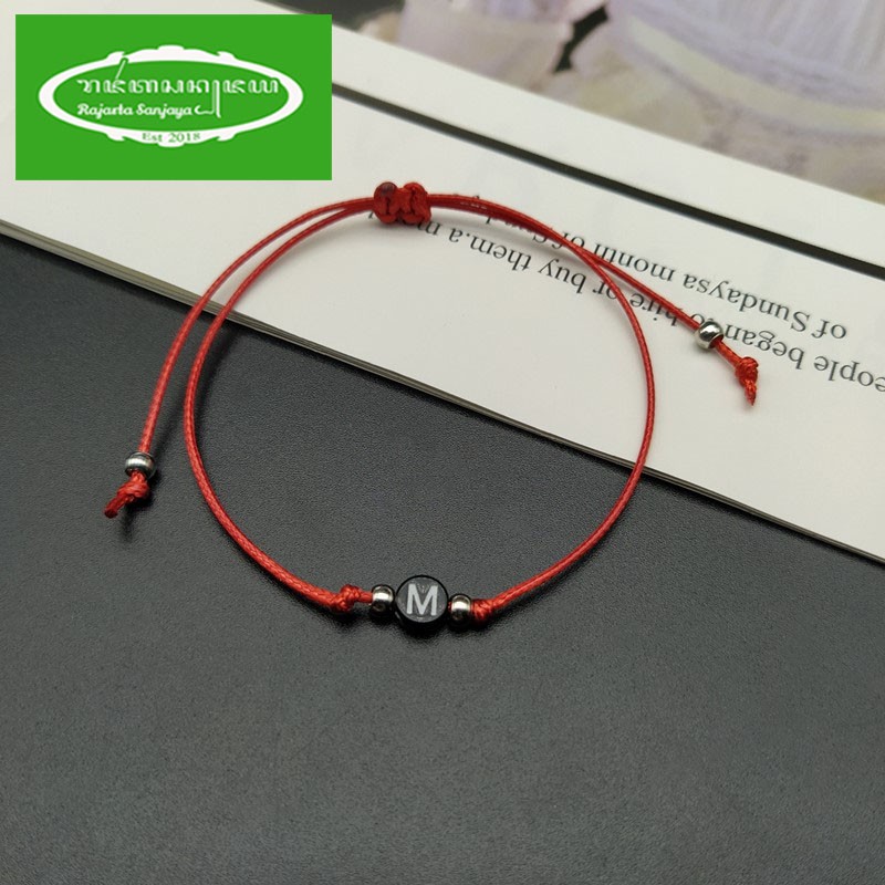 1Pcs Gelang Inisial Huruf A-S Gaya Simple Sederhana Elegan