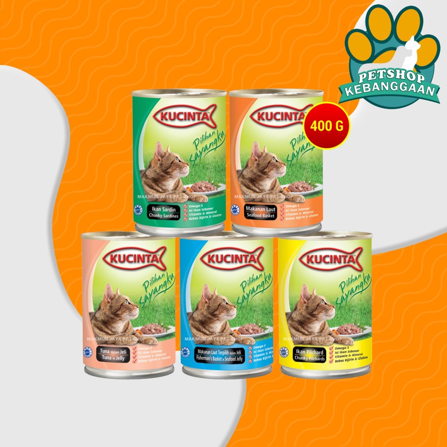 Makanan Kucing Basah Kaleng Kucinta 400 gram All variant