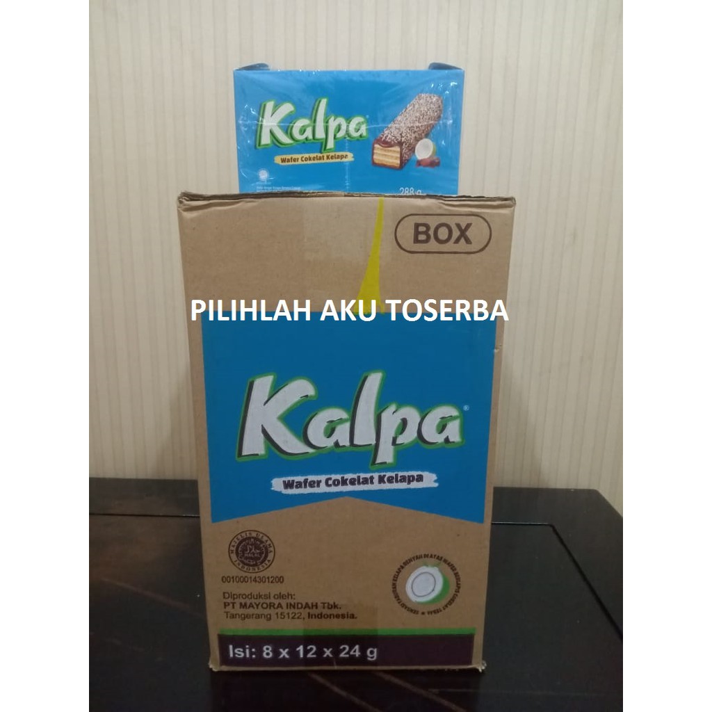 Kalpa Wafer Coklat Kelapa - 1 kardus isi 8 box (12 pcs 22 gr)