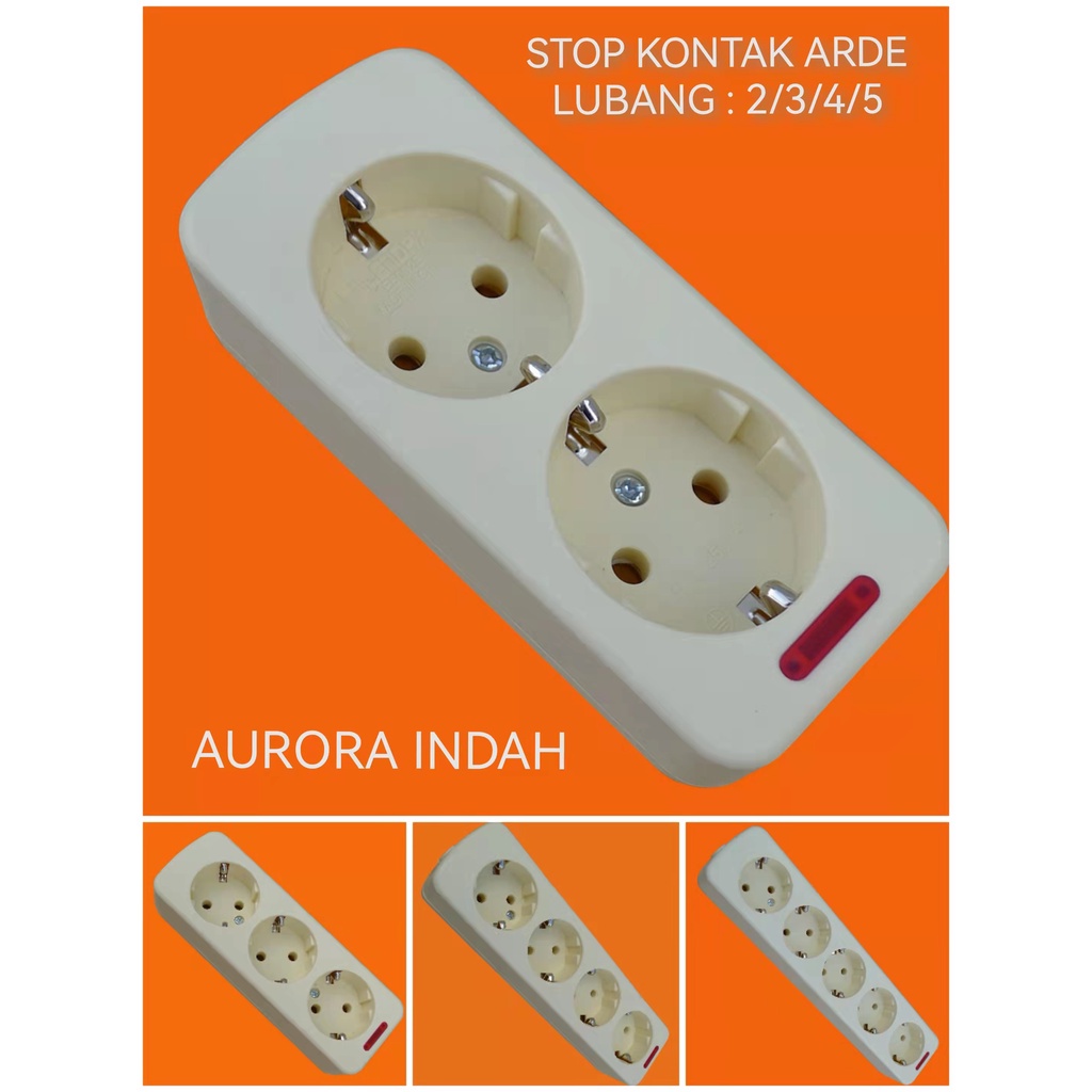 STOP KONTAK + KABEL 2/3/4/5 LUBANG 3/5 METER SNI