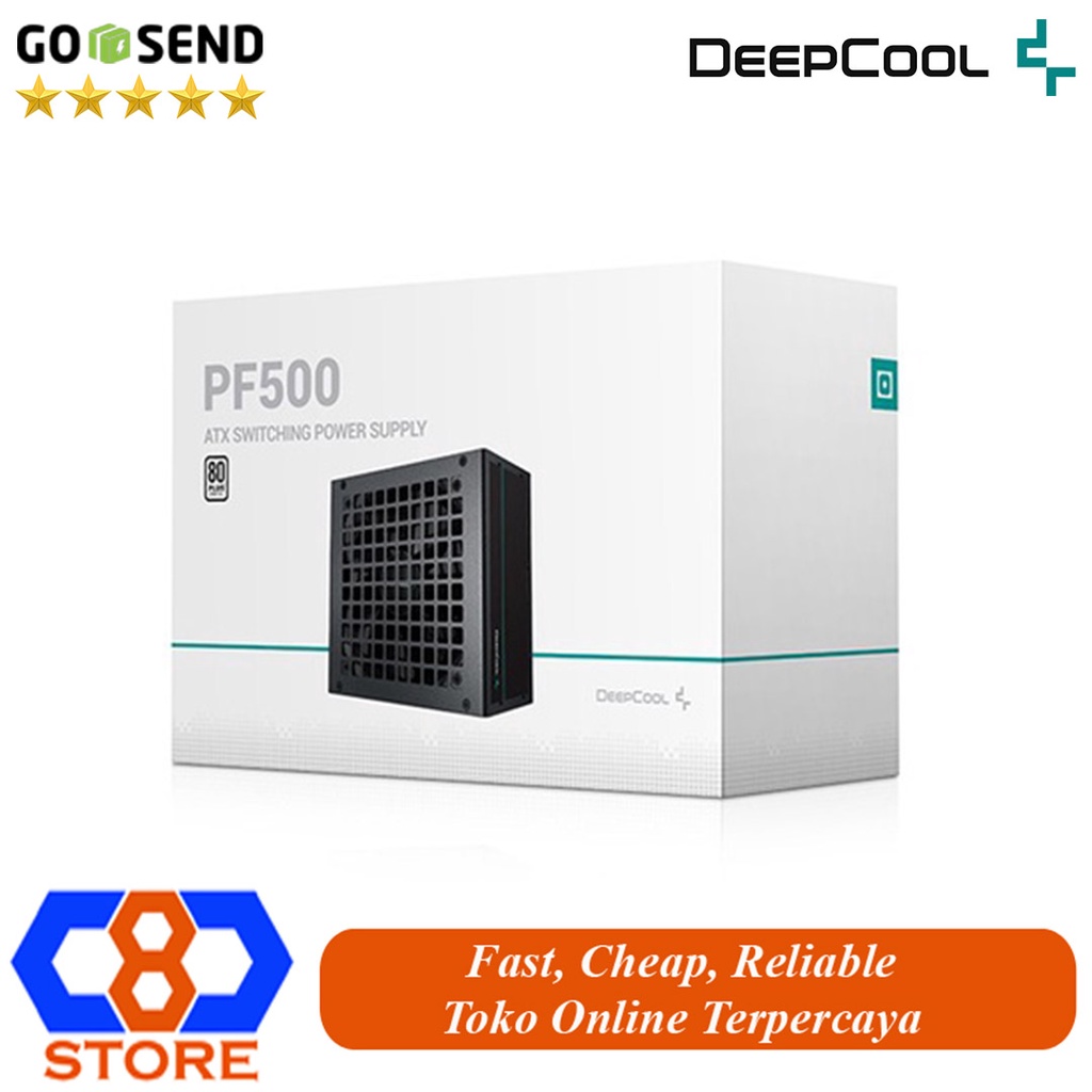 PSU PC PSU DEEPCOOL POWER SUPPLY DEEPCOOL PF500 PF-500 500W 80+ RESMI