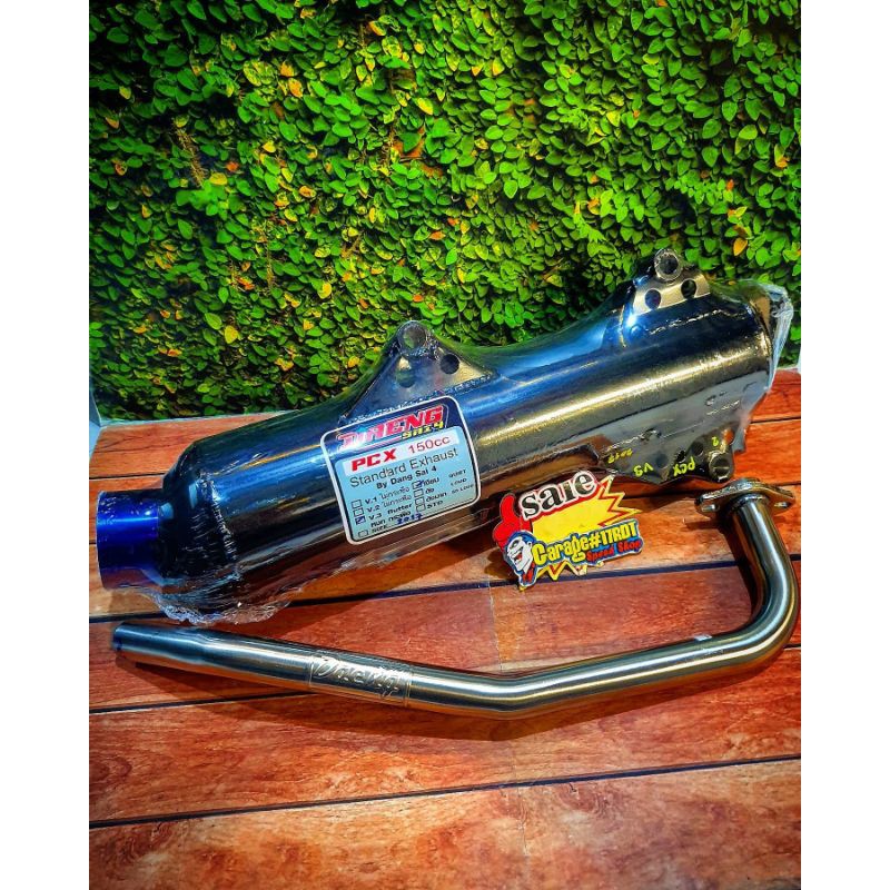 Knalpot Daeng Sai 4 V3 Honda Pcx 150 CBU Vario 125 150 Old New Black End Cup Blue Leheran Stainles O