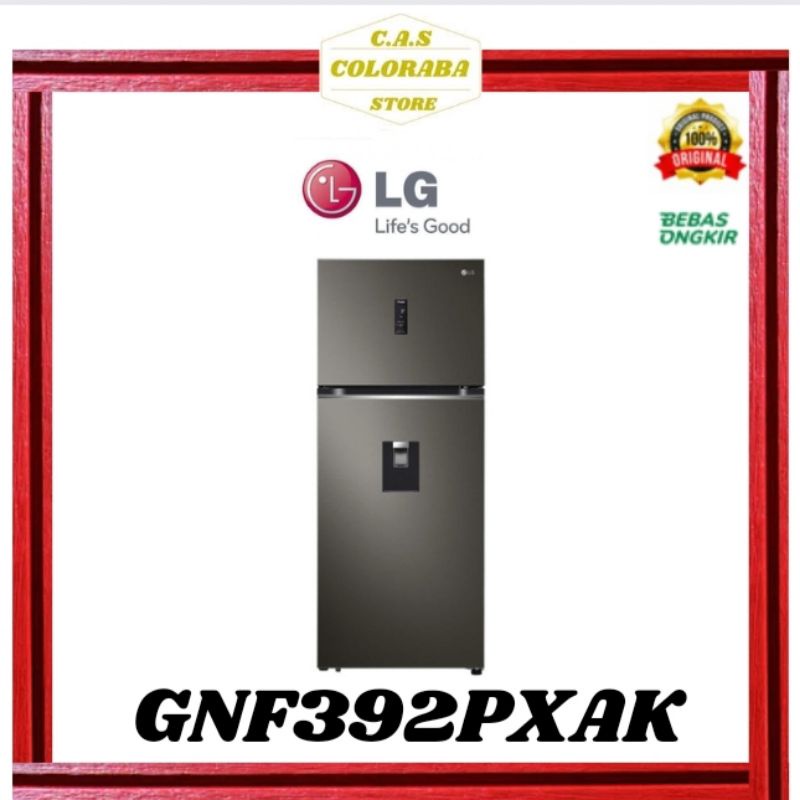 KULKAS LG GNF392PXAK KULKAS 2 PINTU INVERTER GN-F392PXAK GNF392 GN-F392 392PXAK