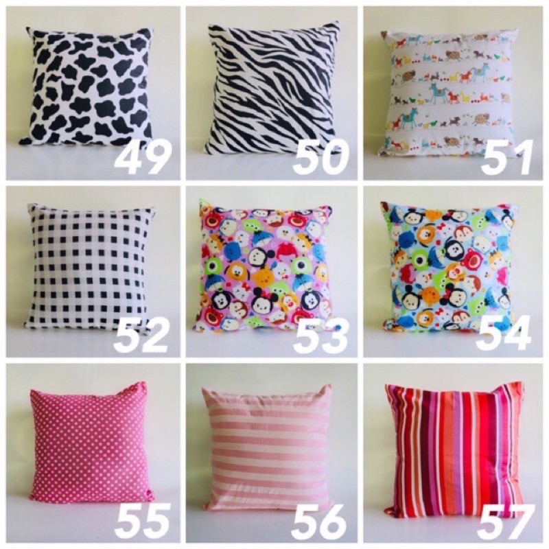 Sarung Bantal Duduk | Sofa | Kursi | Bangku | Motif &amp; Polos ukuran 30 35 40 45