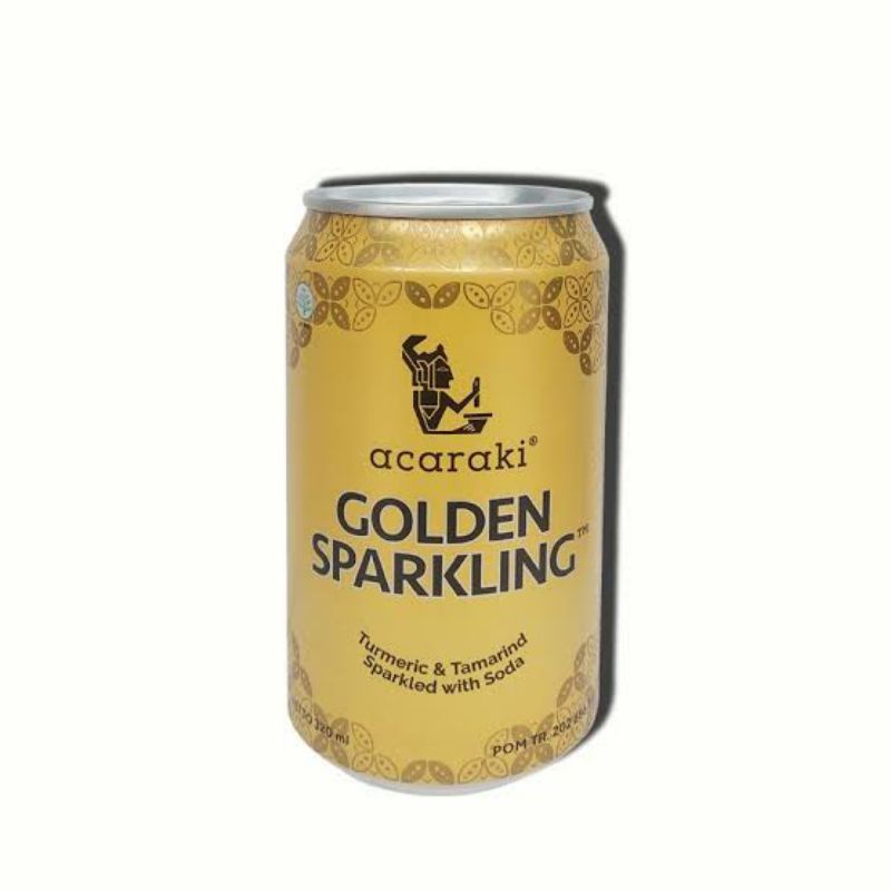 

Acaraki golden sparkling can 320ML | soft drink | minuman soda