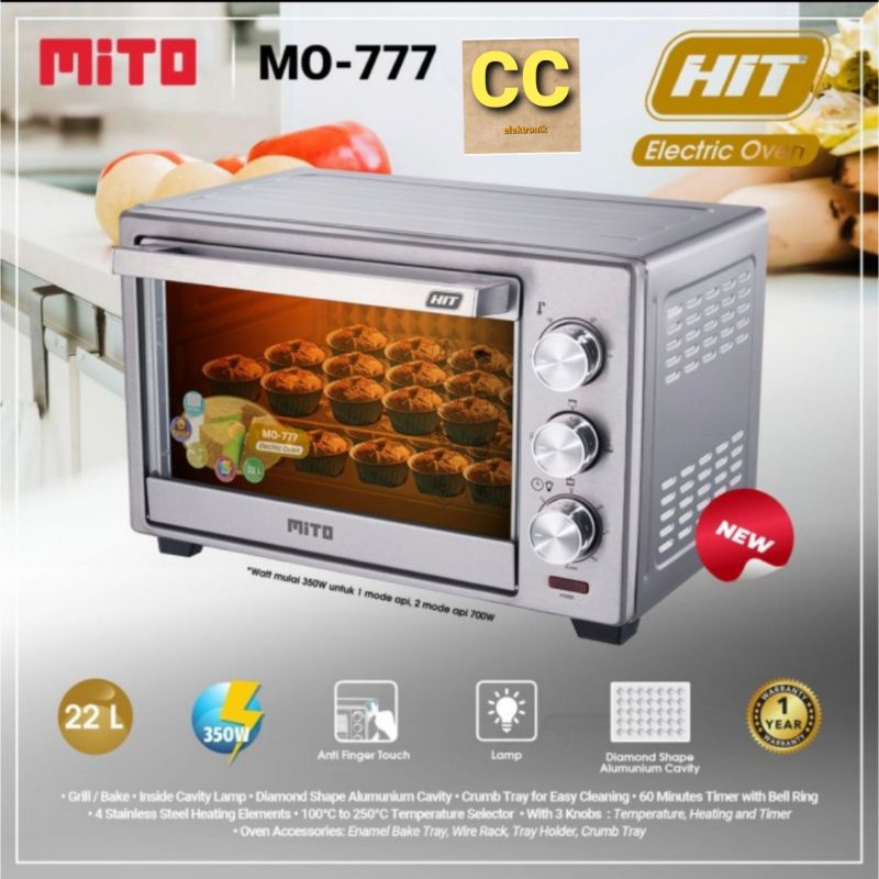 OVEN MITO MO-777 HIT ELEKTRIK OVEN 22L low watt mo 777 mo777 OVEN HIT MITO Garansi Resmi