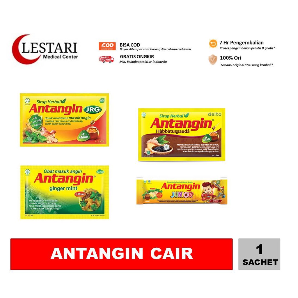 

Antangin Cair [ per Sachet ] - JRG / Mint / Habbatussauda / Antangin Junior