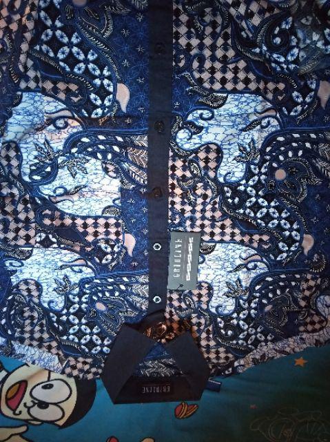 [gridline - R026] Kemeja Batik Pria Katun Lengan Pendek Regular Batik