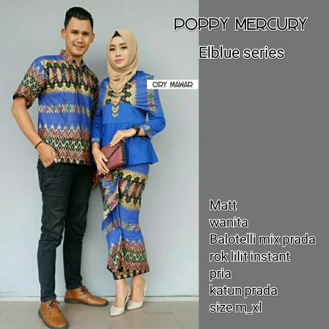 Baju batik Couple Poppy Mercury / Batik Sarimbit (geser untuk melihat yang lain)